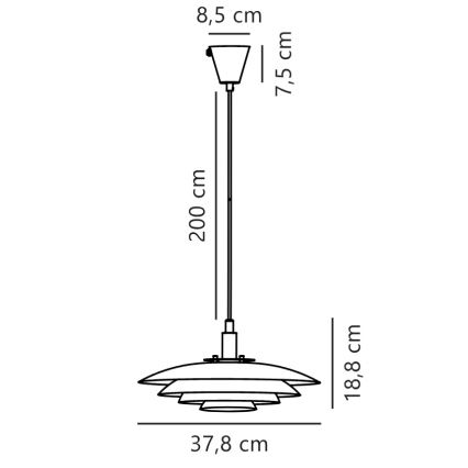 Nordlux - Luster na sajli BRETAGNE 1xG9/25W/230V bijela