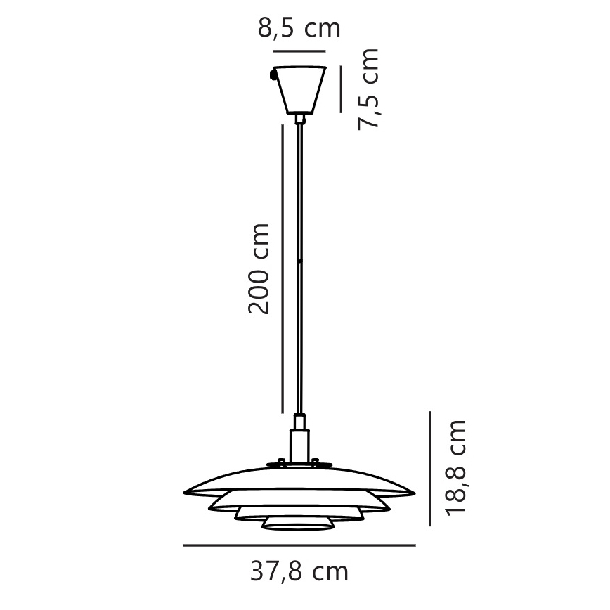 Nordlux - Luster na sajli BRETAGNE 1xG9/25W/230V bijela