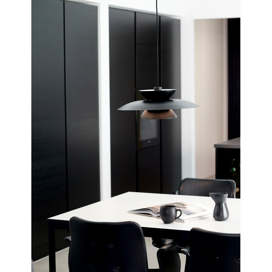 Nordlux - Luster na sajli CARMEN 1xE27/40W/230V crna