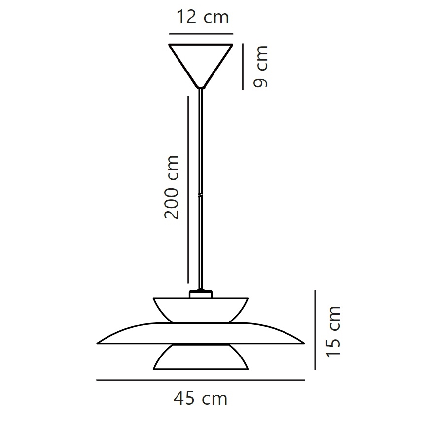 Nordlux - Luster na sajli CARMEN 1xE27/40W/230V crna