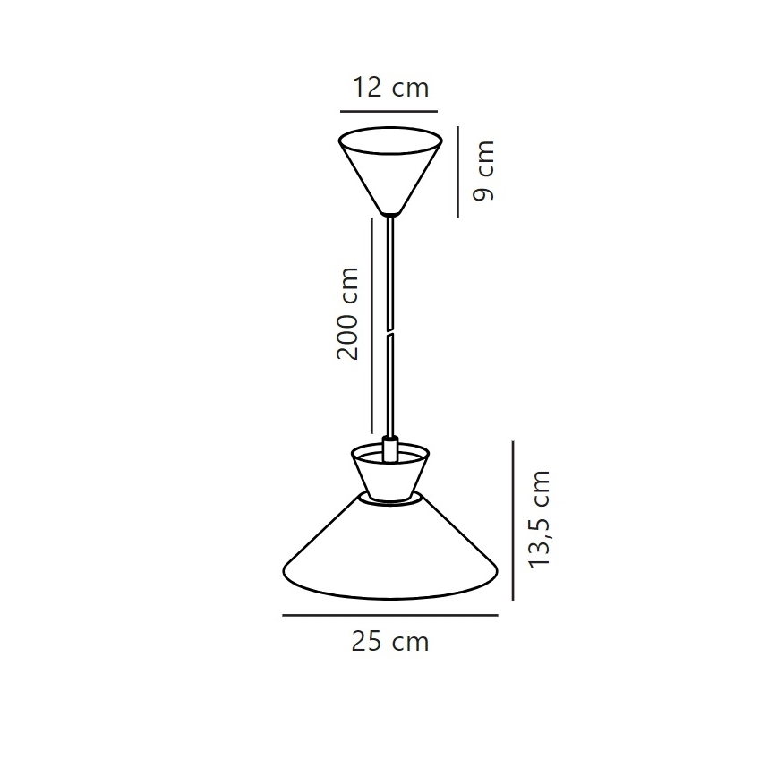 Nordlux - Luster na sajli DIAL 1xE27/40W/230V pr. 25 cm crna