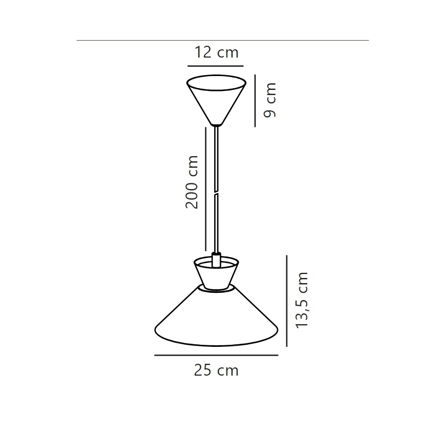 Nordlux - Luster na sajli DIAL 1xE27/40W/230V pr. 25 cm bijela