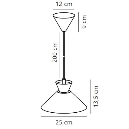 Nordlux - Luster na sajli DIAL 1xE27/40W/230V pr. 25 cm žuta