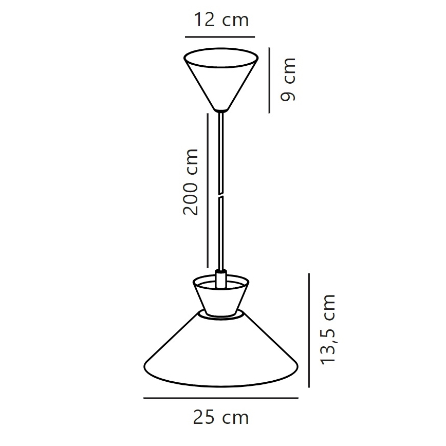 Nordlux - Luster na sajli DIAL 1xE27/40W/230V pr. 25 cm žuta