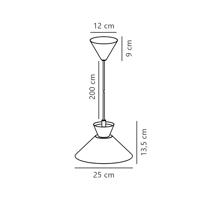 Nordlux - Luster na sajli DIAL 1xE27/40W/230V pr. 25 cm siva