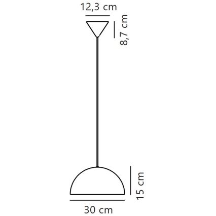 Nordlux - Luster na sajli ELLEN 1xE27/40W/230V bijela