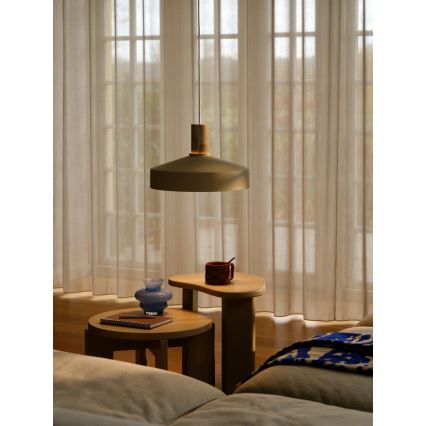 Nordlux - Luster na sajli ELVAS 1xE27/60W/230V pr. 37,5 cm bež