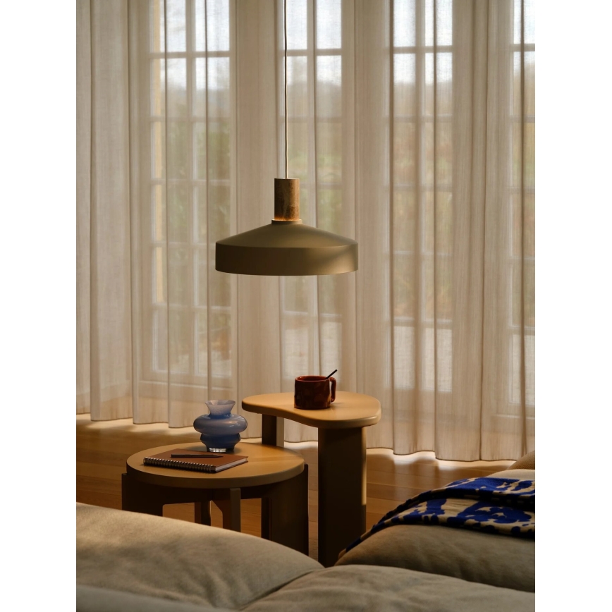 Nordlux - Luster na sajli ELVAS 1xE27/60W/230V pr. 37,5 cm bež
