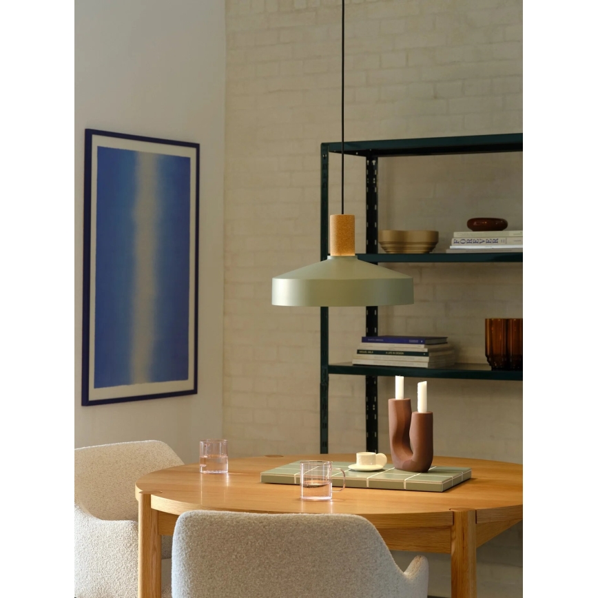 Nordlux - Luster na sajli ELVAS 1xE27/60W/230V pr. 37,5 cm zelena