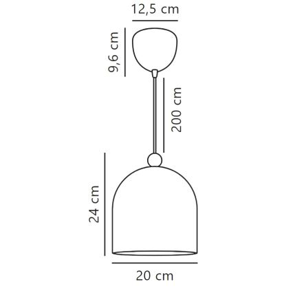 Nordlux - Luster na sajli GASTON 1xE27/40W/230V ružičasta/bijela