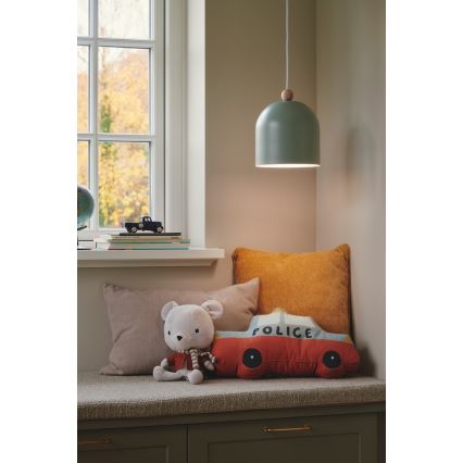 Nordlux - Luster na sajli GASTON 1xE27/40W/230V zelena/bijela