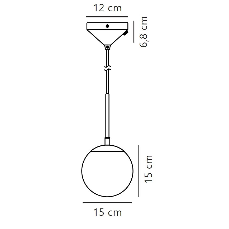 Nordlux - Luster na sajli GRANT 1xE14/15W/230V pr. 15 cm