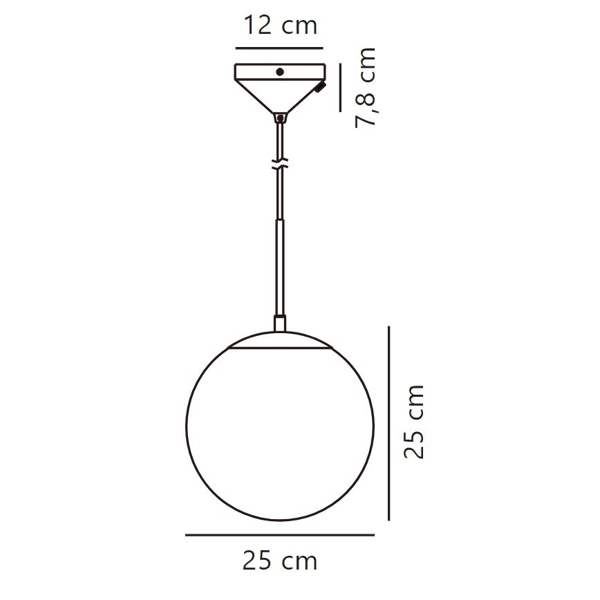 Nordlux - Luster na sajli GRANT 1xE27/25W/230V pr. 25 cm