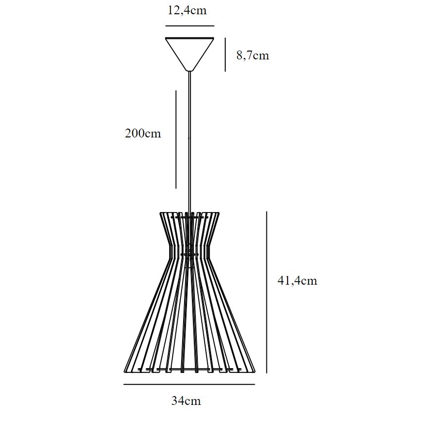 Nordlux - Luster na sajli GROA 1xE27/60W/230V