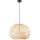 Nordlux - Luster na sajli HISOKA 1xE27/40W/230V crna/bambus