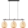 Nordlux - Luster na sajli HISOKA 3xE27/40W/230V crna/bambus