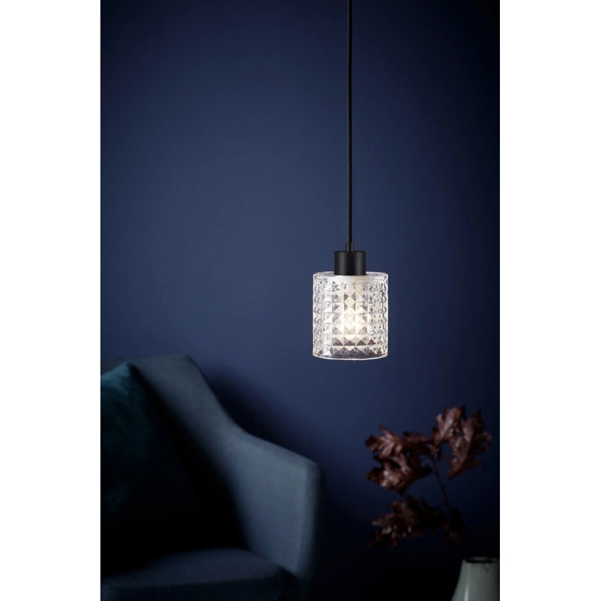 Nordlux - Luster na sajli HOLLYWOOD 1xE27/60W/230V prozirna
