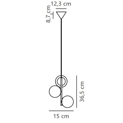 Nordlux - Luster na sajli LILLY 3xE14/40W/230V zlatna