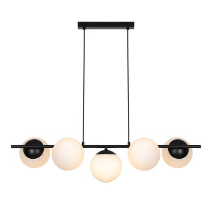 Nordlux - Luster na sajli LILLY 5xE14/10W/230V crna