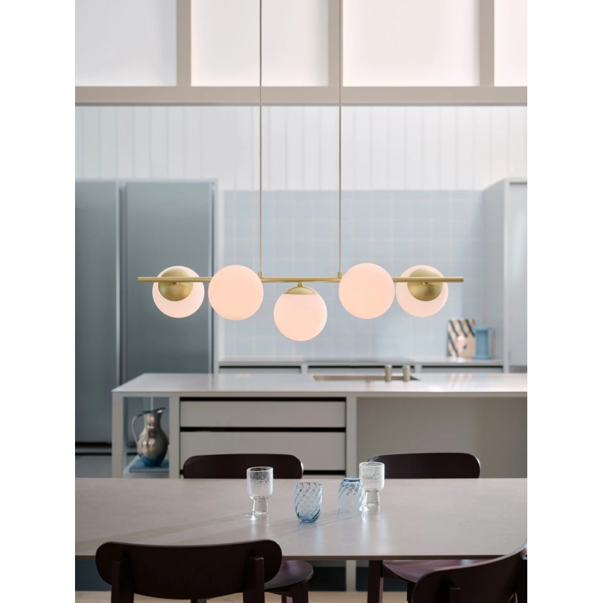 Nordlux - Luster na sajli LILLY 5xE14/10W/230V mesing