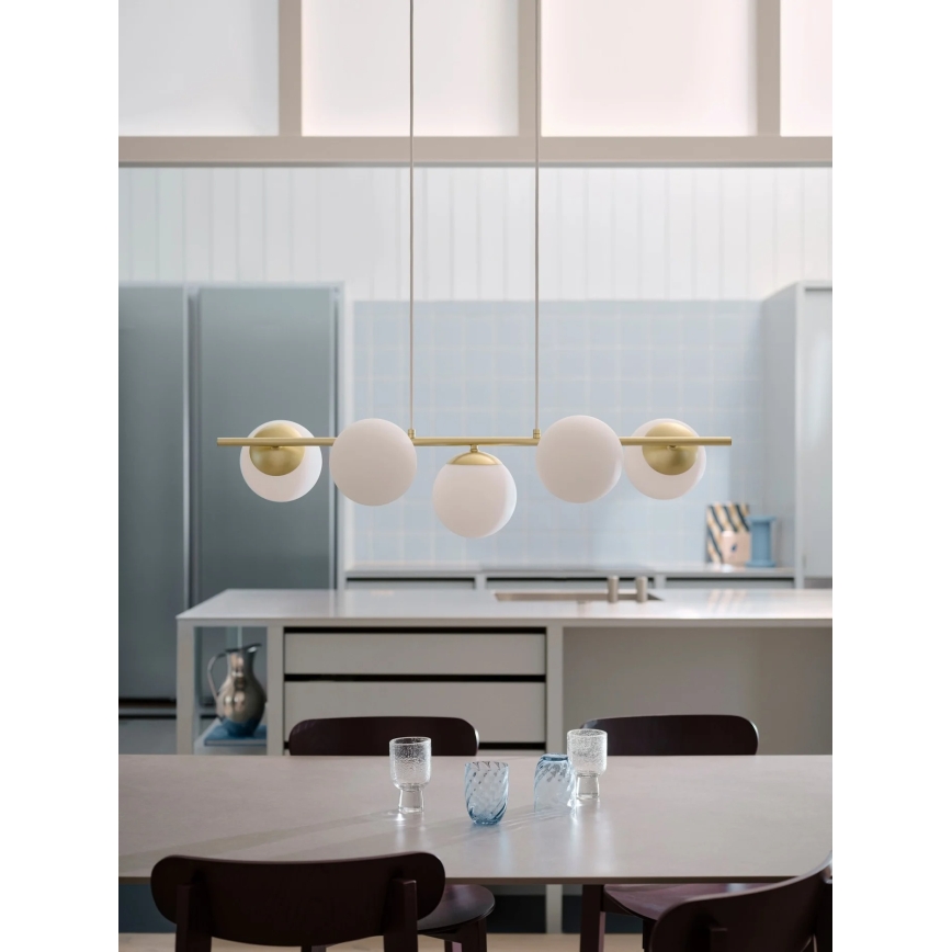 Nordlux - Luster na sajli LILLY 5xE14/10W/230V mesing