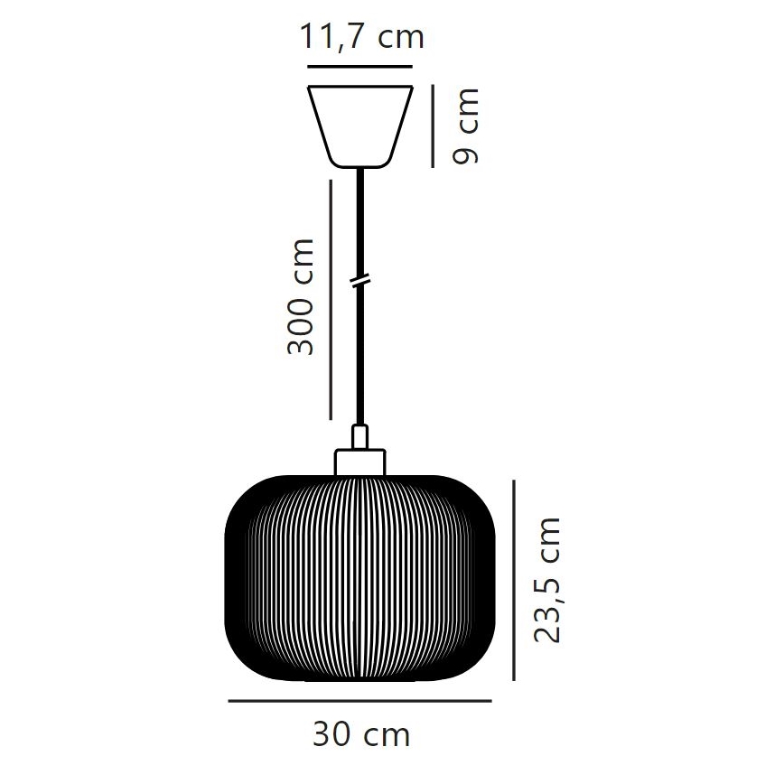 Nordlux - Luster na sajli MILFORD 1xE27/40W/230V pr. 30 cm