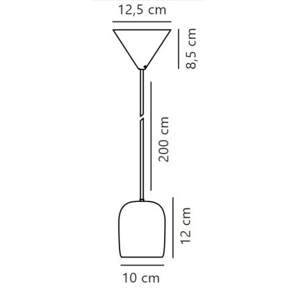 Nordlux - Luster na sajli NOTTI 1xE27/25W/230V crna