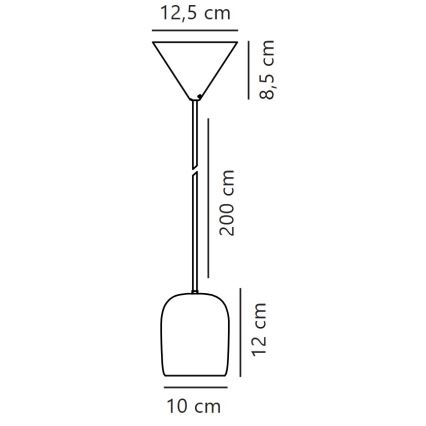 Nordlux - Luster na sajli NOTTI 1xE27/25W/230V narančasta
