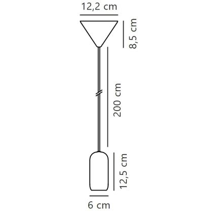 Nordlux - Luster na sajli NOTTI 1xE27/40W/230V crna