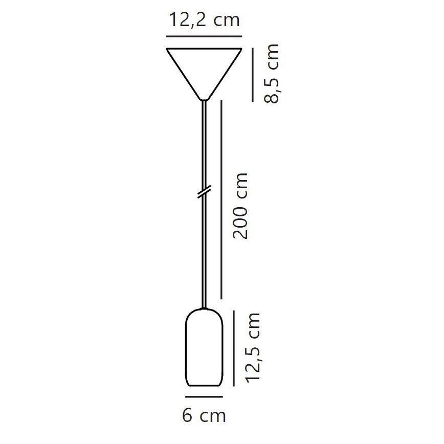 Nordlux - Luster na sajli NOTTI 1xE27/40W/230V crna