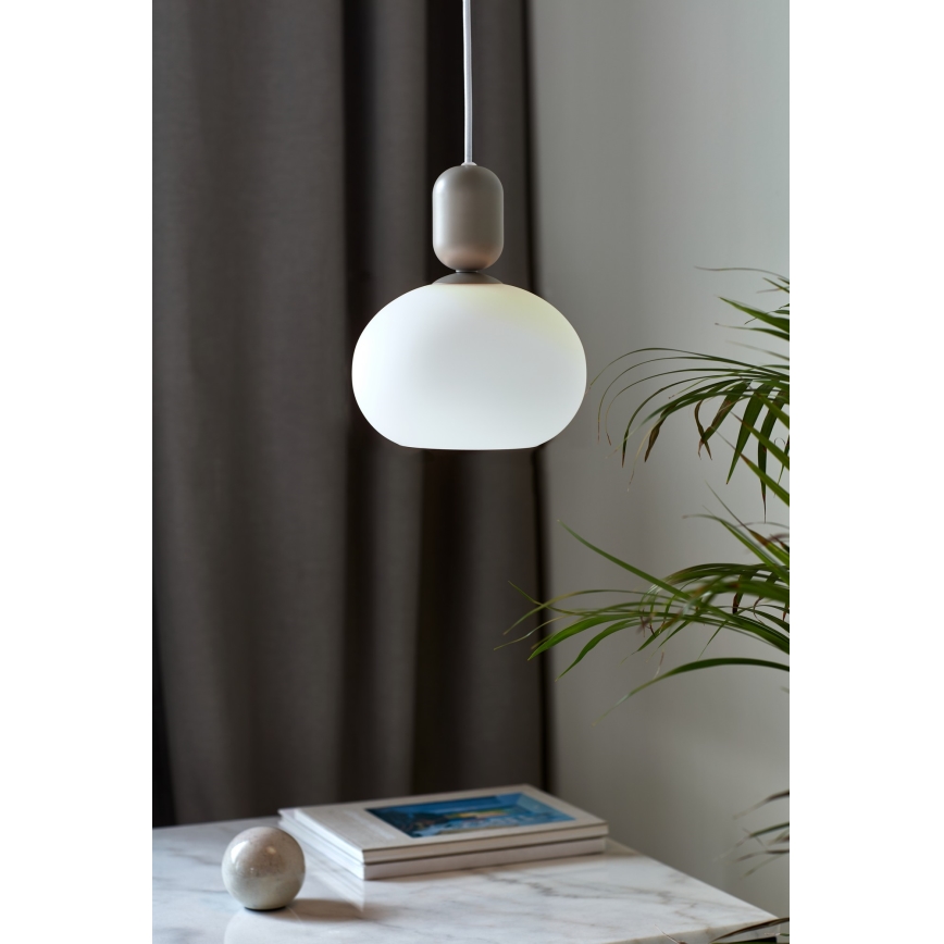 Nordlux - Luster na sajli NOTTI 1xE27/40W/230V siva