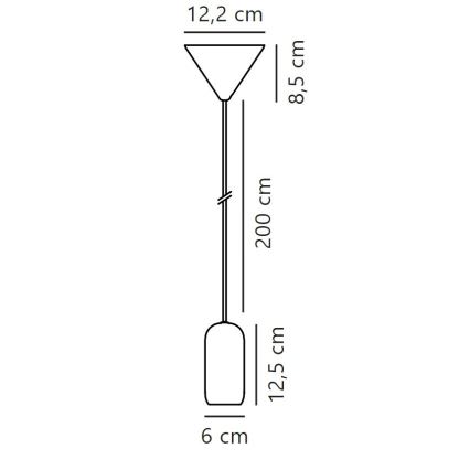 Nordlux - Luster na sajli NOTTI 1xE27/40W/230V siva