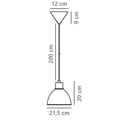 Nordlux - Luster na sajli POP 1xE27/40W/230V antracit