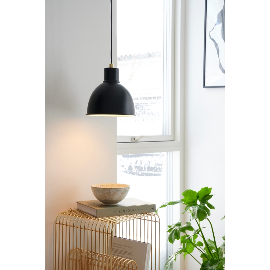 Nordlux - Luster na sajli POP 1xE27/40W/230V crna/zlatna