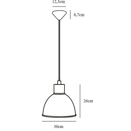 Nordlux - Luster na sajli POP 1xE27/60W/230V crna