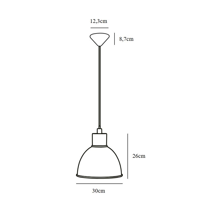 Nordlux - Luster na sajli POP 1xE27/60W/230V crna