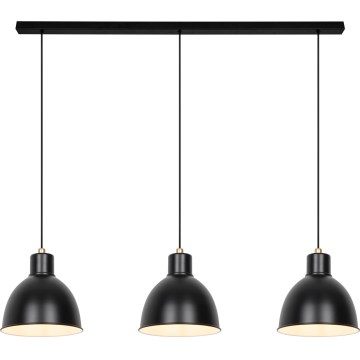 Nordlux - Luster na sajli POP 3xE27/40W/230V crna/zlatna
