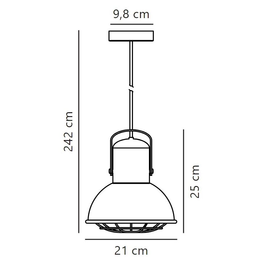 Nordlux - Luster na sajli PORTER 1xE27/60W/230V