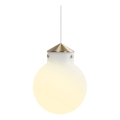 Nordlux - Luster na sajli RAITO 1xE27/25W/230V mesing/bijela