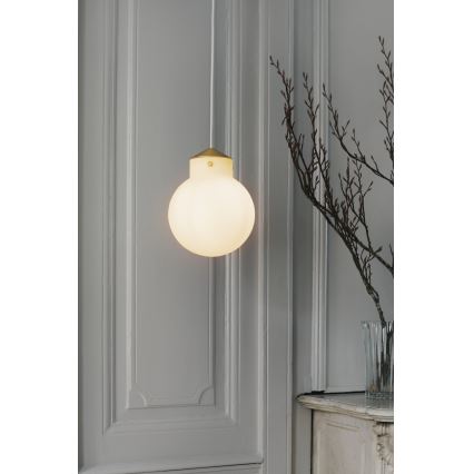 Nordlux - Luster na sajli RAITO 1xE27/25W/230V mesing/bijela