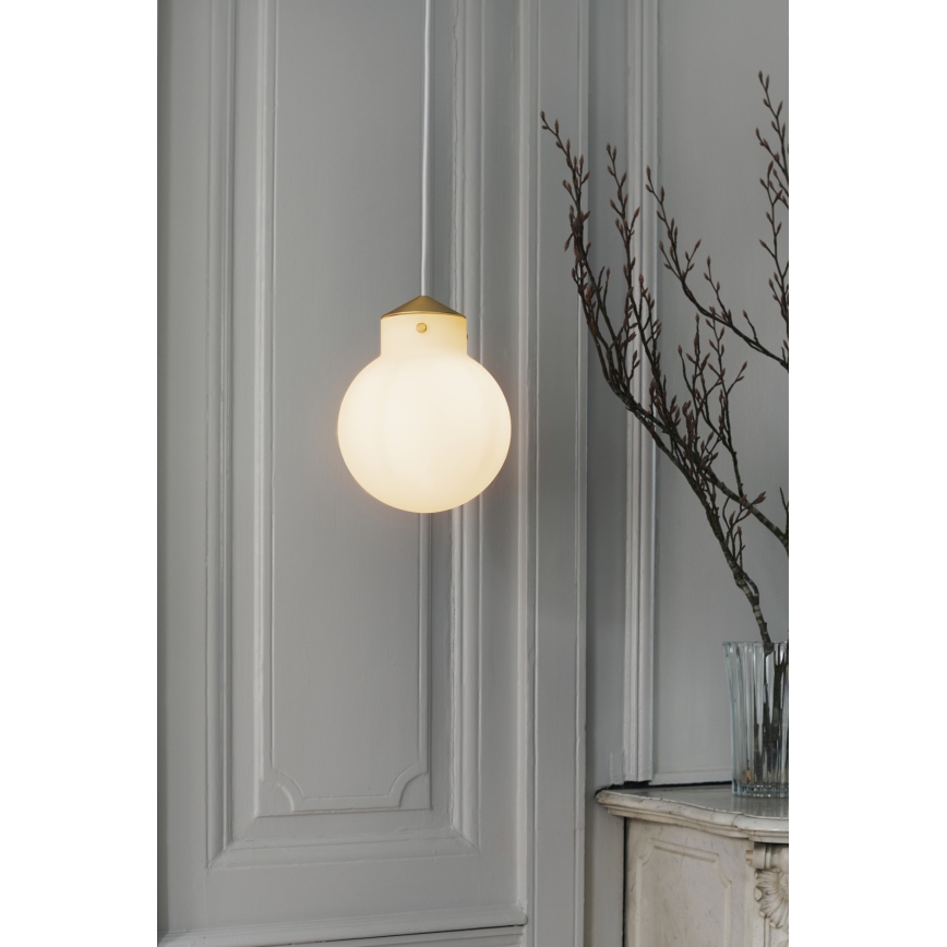 Nordlux - Luster na sajli RAITO 1xE27/25W/230V mesing/bijela