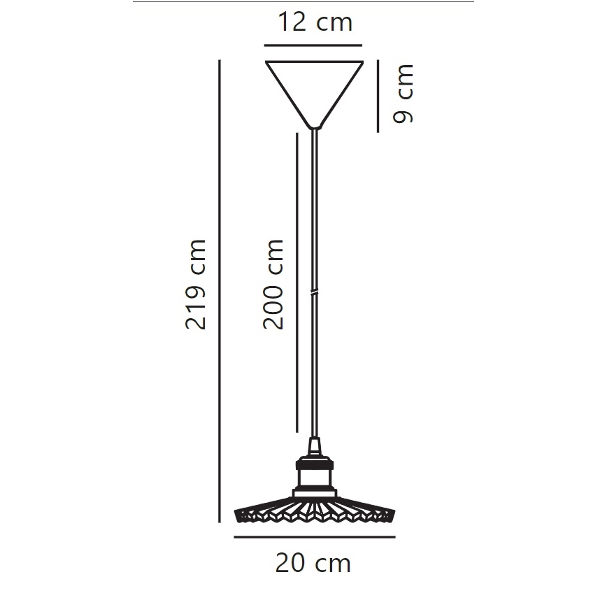 Nordlux - Luster na sajli TORINA 1xE27/40W/230V pr. 20 cm