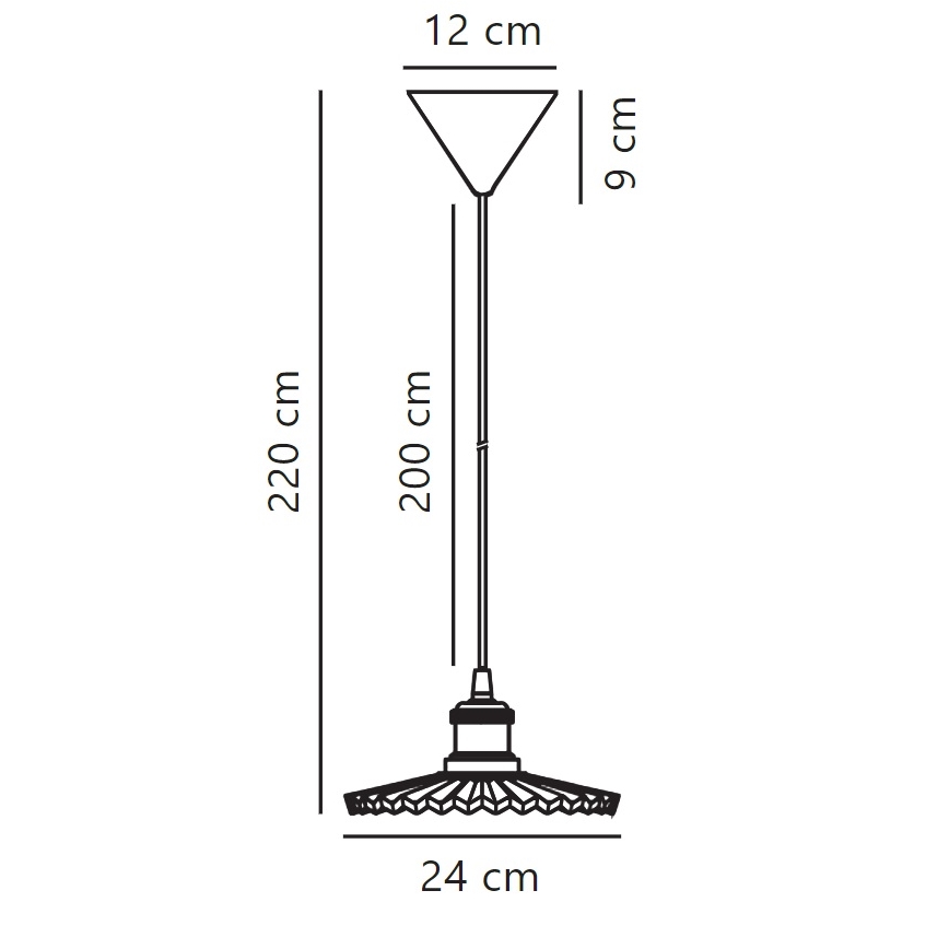 Nordlux - Luster na sajli TORINA 1xE27/40W/230V pr. 24 cm