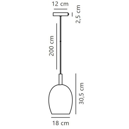 Nordlux - Luster na sajli UMA 1xE27/40W/230V