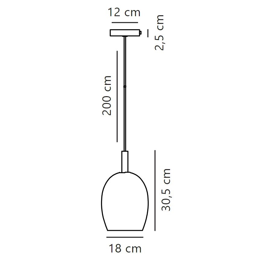Nordlux - Luster na sajli UMA 1xE27/40W/230V