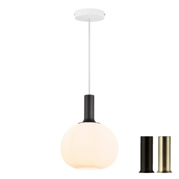 Nordlux - Luster na užetu ALTON 1xE27/60W/230V bijela/crna/mesing