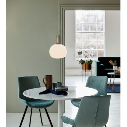 Nordlux - Luster na užetu ALTON 1xE27/60W/230V bijela/crna/mesing
