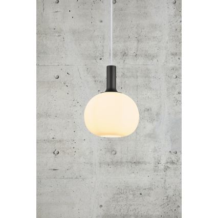 Nordlux - Luster na užetu ALTON 1xE27/60W/230V bijela/crna/mesing