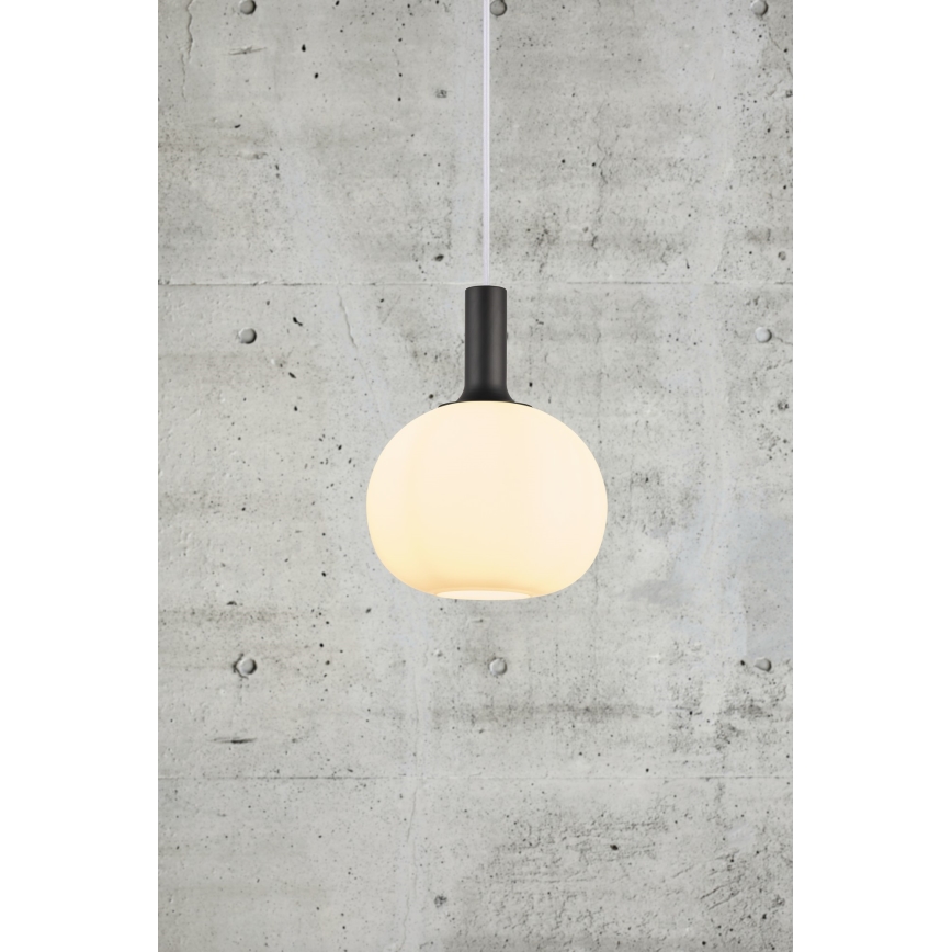 Nordlux - Luster na užetu ALTON 1xE27/60W/230V bijela/crna/mesing