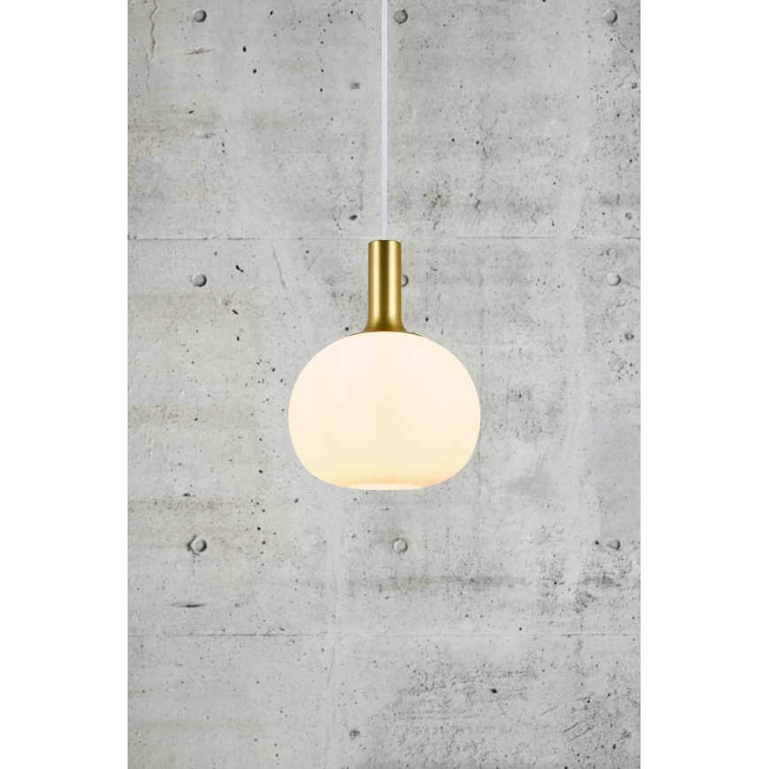 Nordlux - Luster na užetu ALTON 1xE27/60W/230V bijela/crna/mesing